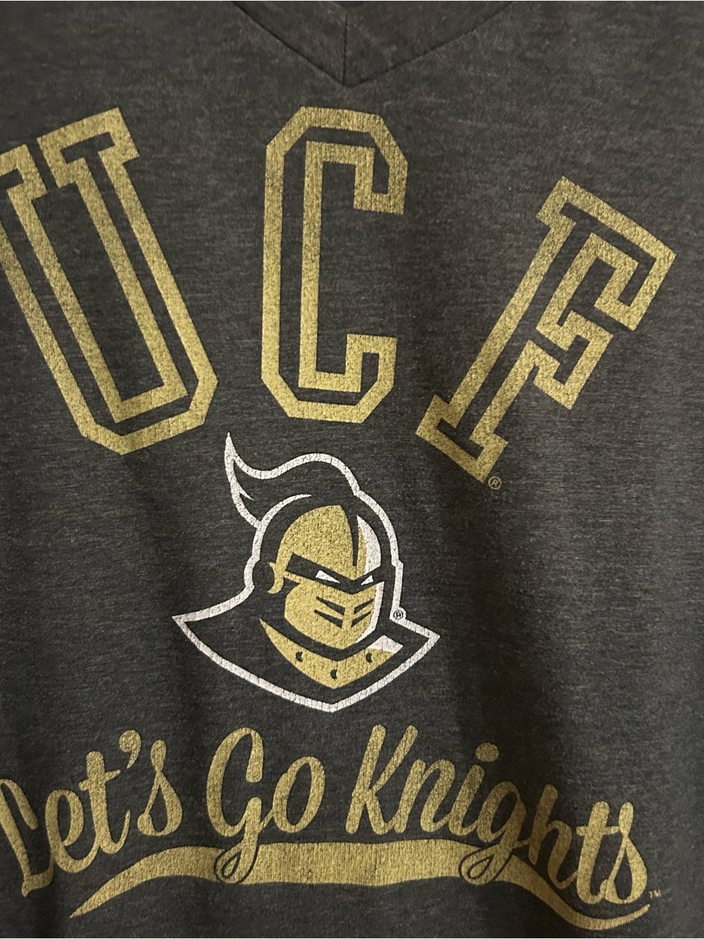 UCF Black & Gold V-Neck Team Shirt - Let's Go Knights - Picture 3 of 4